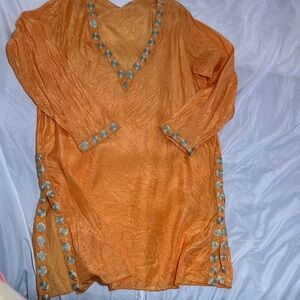 Orange Tunic with Silver Accents